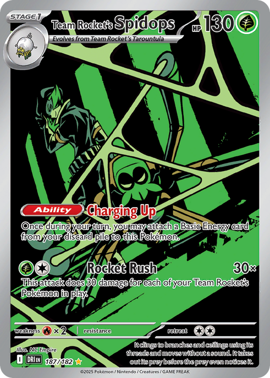 Team Rocket's Spidops 187/182 Illustration Rare Destined Rivals NM/M