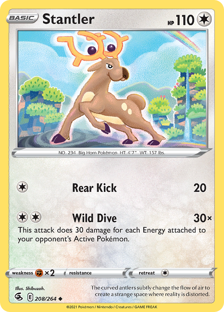 Stantler 208/264 Uncommon Reverse Holo Fusion Strike NM/LP