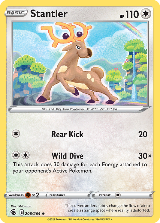 Stantler 208/264 Uncommon Reverse Holo Fusion Strike NM/LP