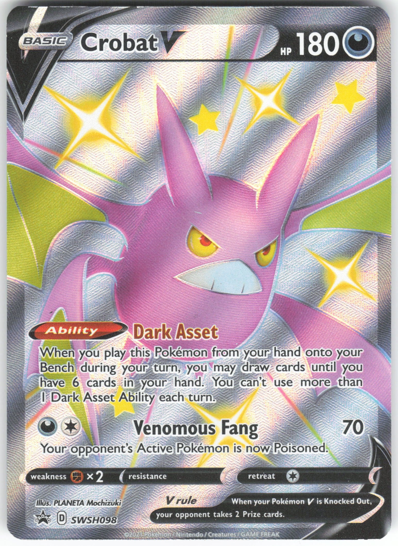 Crobat V - Promo SWSH: Sword & Shield Promo Cards SWSH098 NM