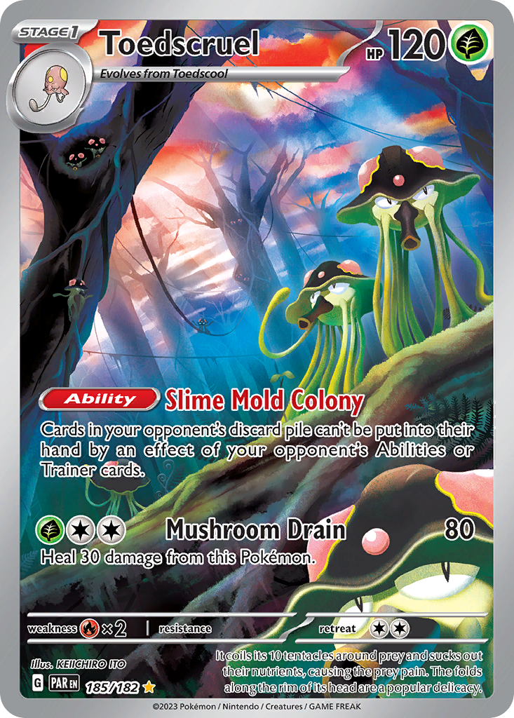 Toedscruel 185/182 Illustration Rare Paradox Rift NM/M
