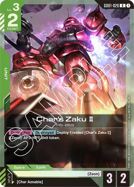 Char's Zaku II GD01-026 R Newtype Rising NM/M