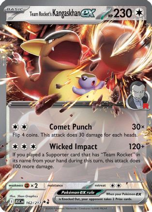Team Rocket's Kangaskhan ex 162/217 Double Rare Ascended Heroes NM/M