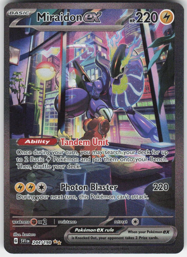 Miraidon ex - Special Illustration Rare SV01: Scarlet & Violet Base Set 244/198 NM (Back)