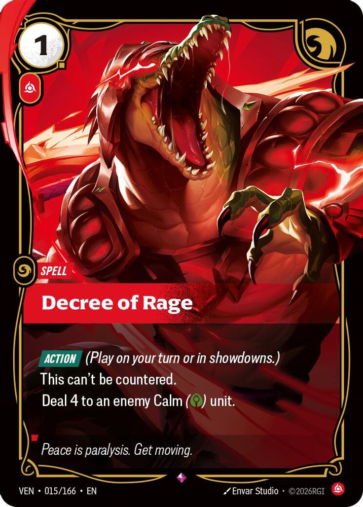 Decree of Rage 015/166 Rare Vendetta NM/M