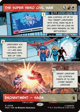 The Super Hero Civil War (Borderless) 308 Rare Marvel Super Heroes NM/M