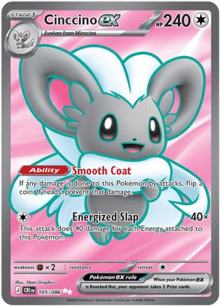 Cinccino ex 105/086 Ultra Rare Chaos Rising NM/M