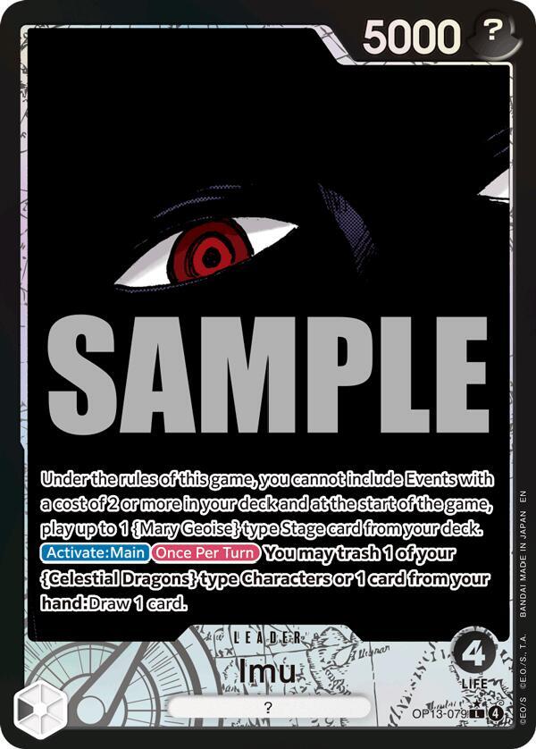 Imu (Alternate Art) OP13-079 Leader Foil Carrying On His Will NM/M