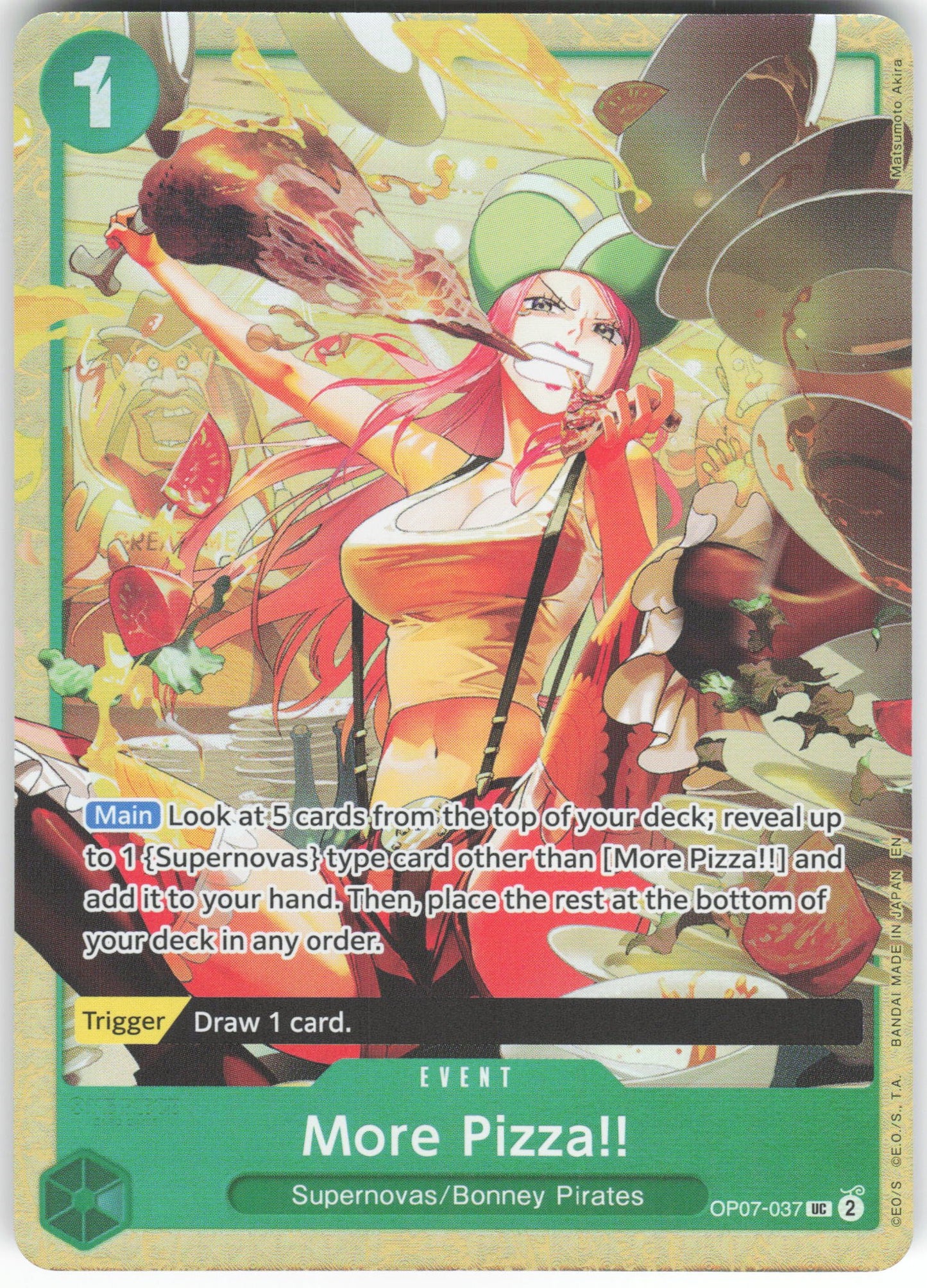 More Pizza!! (Premium Card Collection -Best Selection Vol. 4-) UC One Piece Promotion Cards OP07-037 NM