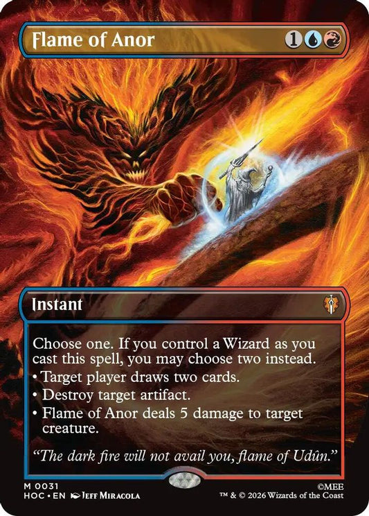 Flame of Anor (Borderless) 31 Mythic Foil The Hobbit: Eternal-Legal NM/M