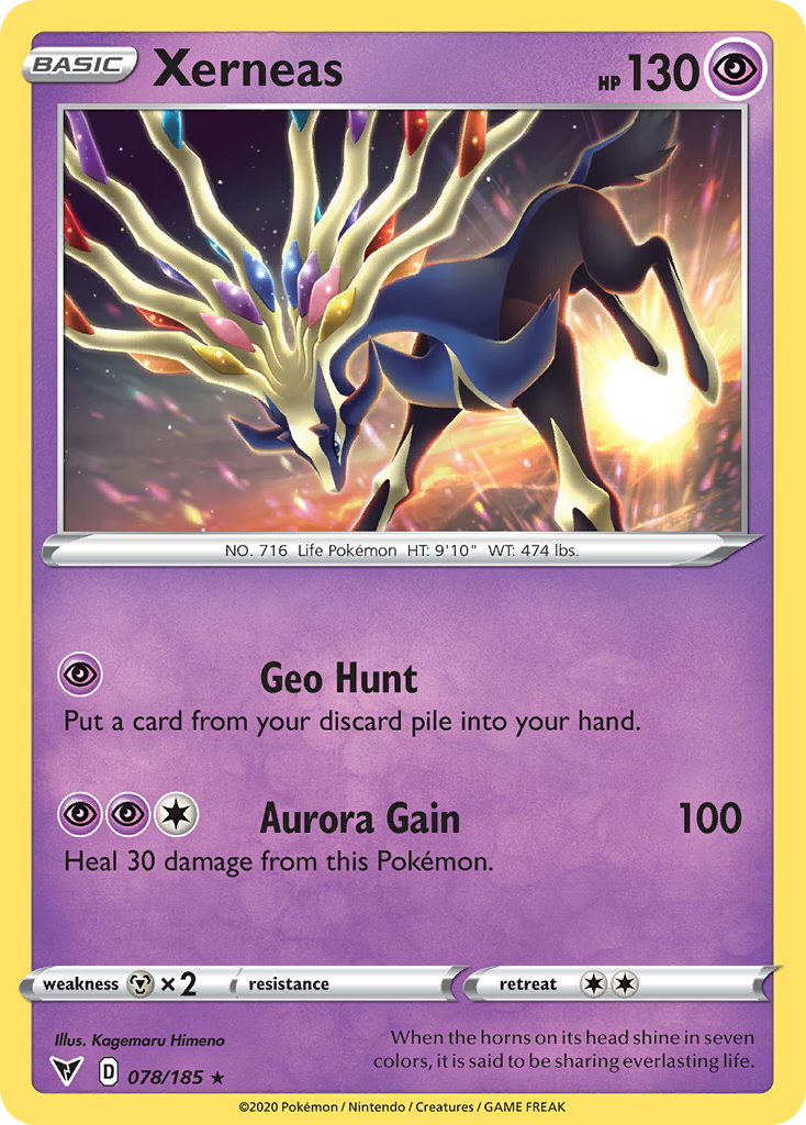 Xerneas 078/185 Rare Reverse Holo Vivid Voltage NM/LP