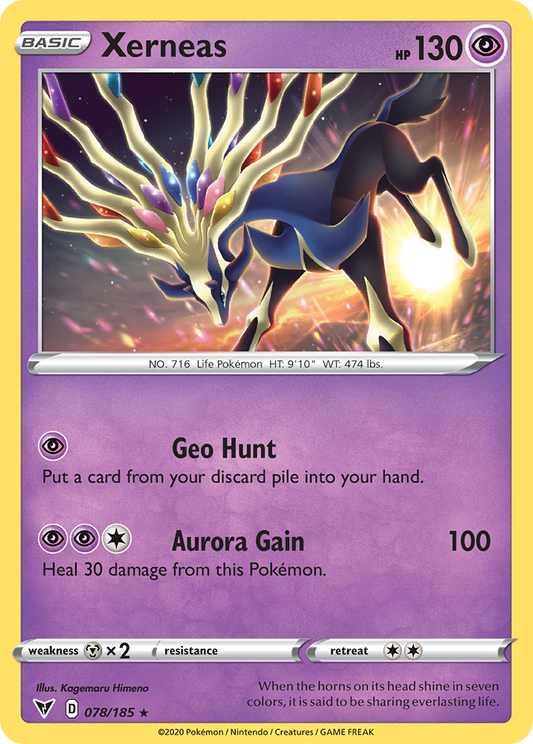 Xerneas 078/185 Rare Reverse Holo Vivid Voltage NM/LP