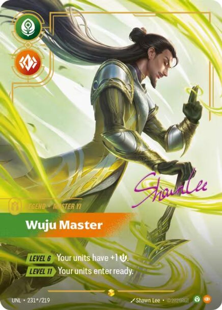 Master Yi - Wuju Master (Signature) 231*/219 Showcase Unleashed NM/M