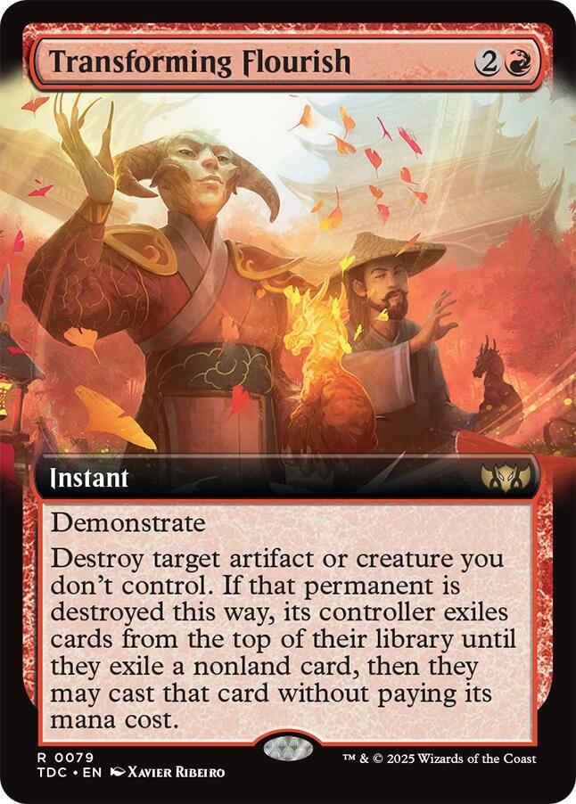 Transforming Flourish (Extended Art) 79 Rare Commander: Tarkir: Dragonstorm NM/M