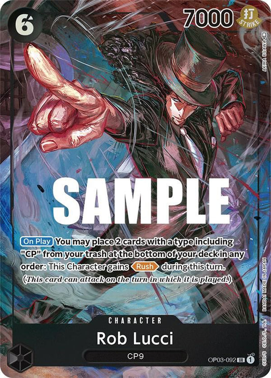 Rob Lucci (092) (Alternate Art) OP03-092 Super Rare Pillars of Strength NM/M