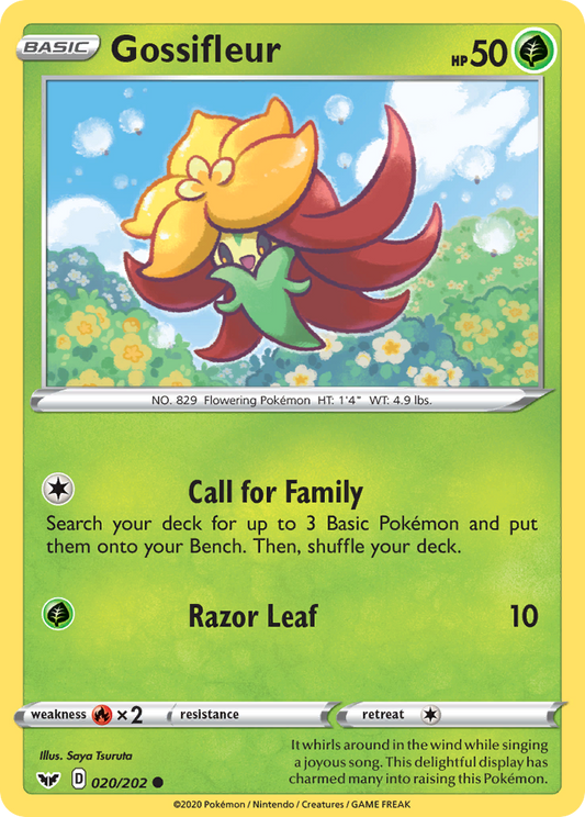 Gossifleur 020/202 Common Reverse Holo Sword & Shield NM/LP