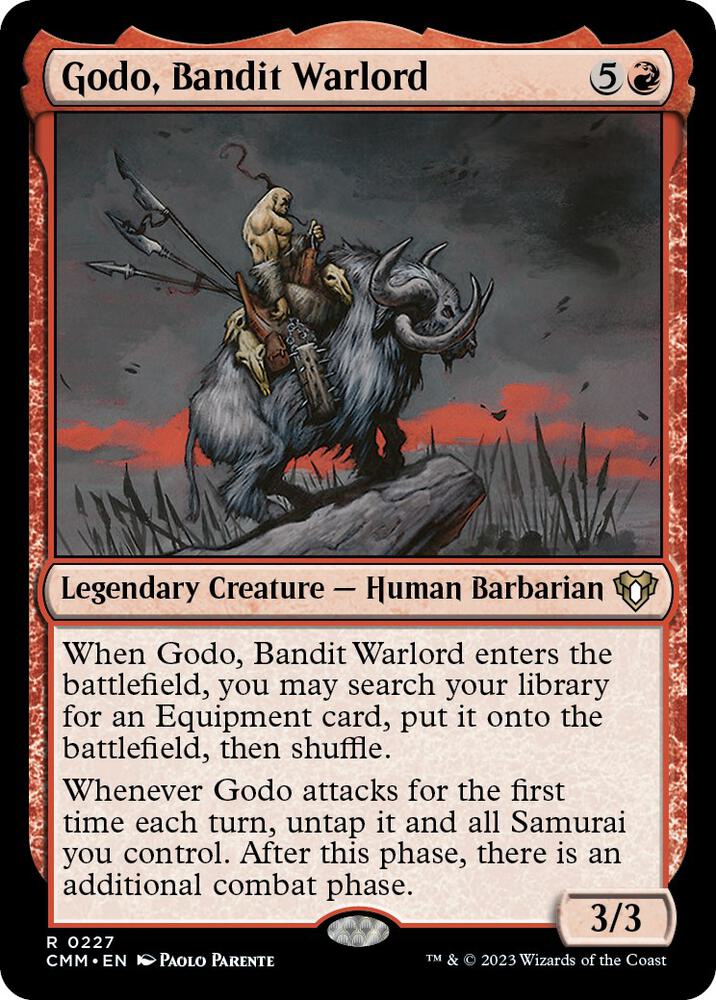 Godo, Bandit Warlord 227 Rare Commander Masters NM/M