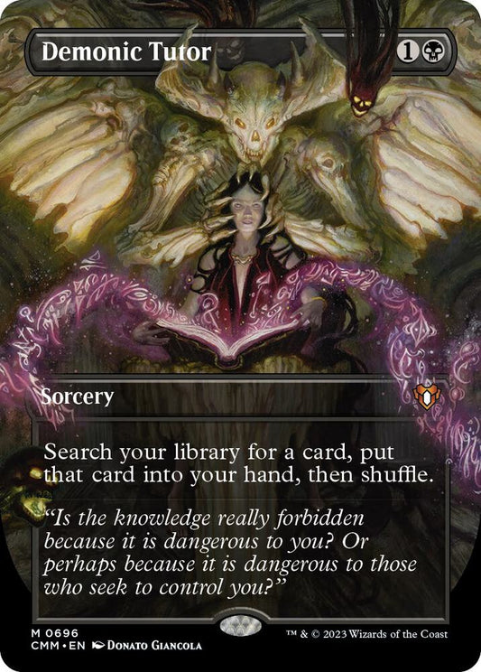 Demonic Tutor (Borderless) 696 Mythic Commander Masters NM/M