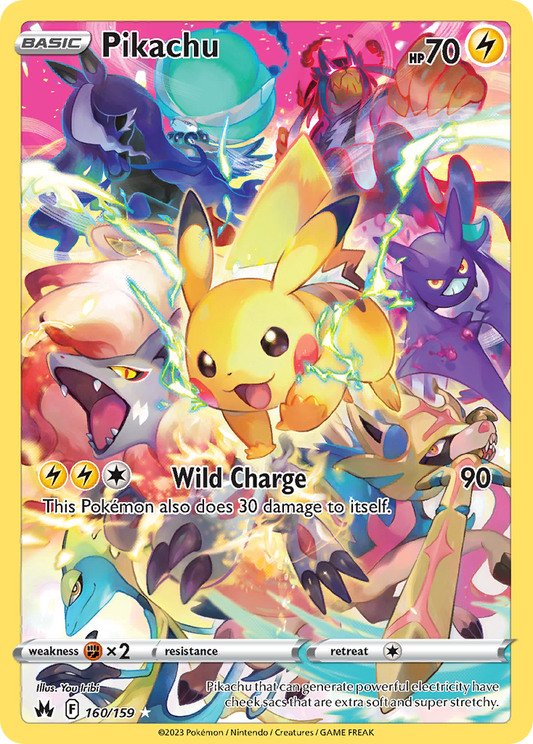 Pikachu 160/159 Secret Rare Crown Zenith NM/M