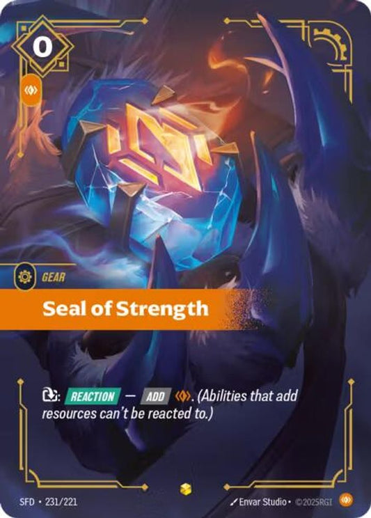 Seal of Strength (Overnumbered) 231/221 Showcase Spiritforged NM/M
