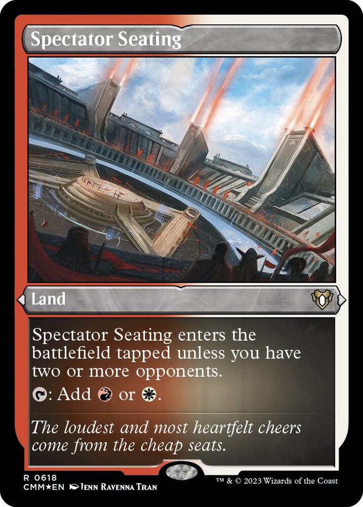 Spectator Seating (Foil Etched) 618 Rare Commander Masters Foil NM/M