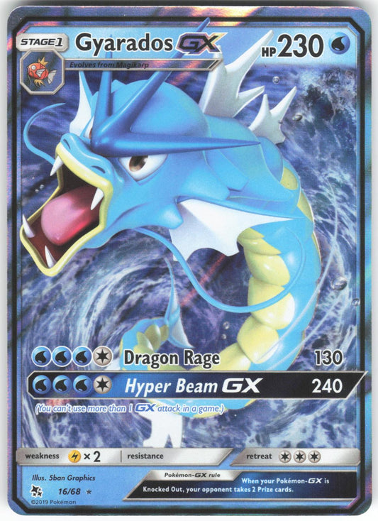 Gyarados GX 16/68 GX Rare Hidden Fates Holo LP