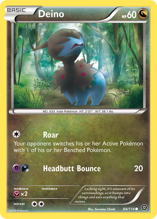 Deino 84/114 Common Reverse Holo Steam Siege NM/LP