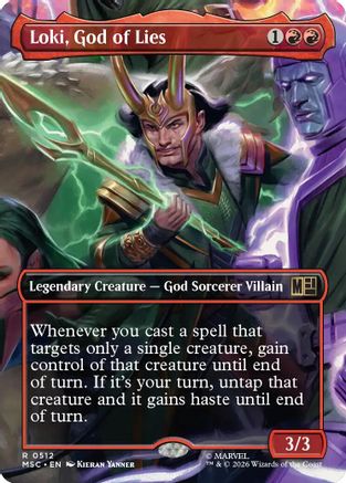 Loki, God of Lies (Borderless) 512 Rare Commander: Marvel Super Heroes NM/M