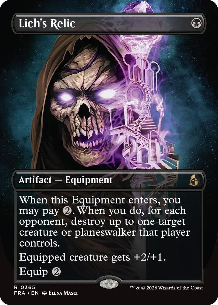 Lich's Relic (Borderless) 365 Rare Reality Fracture NM/M