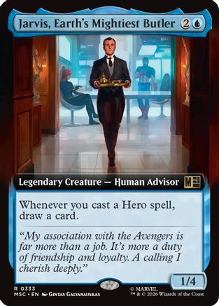 Jarvis, Earth's Mightiest Butler (Extended Art) 333 Commander: Marvel Super Heroes NM/M