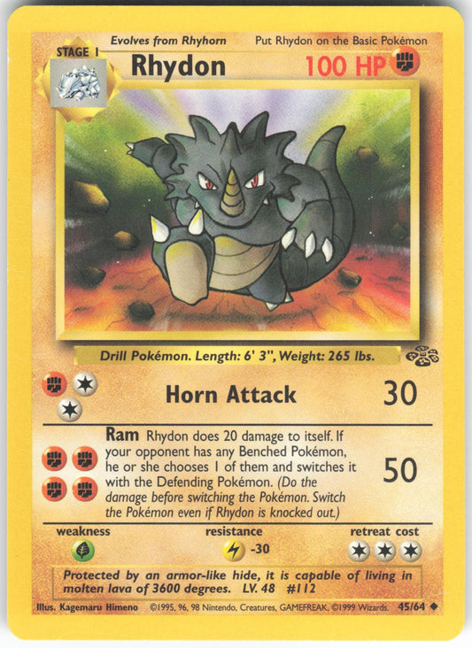 Rhydon 45/64 Uncommon Jungle Unlimited NM/LP