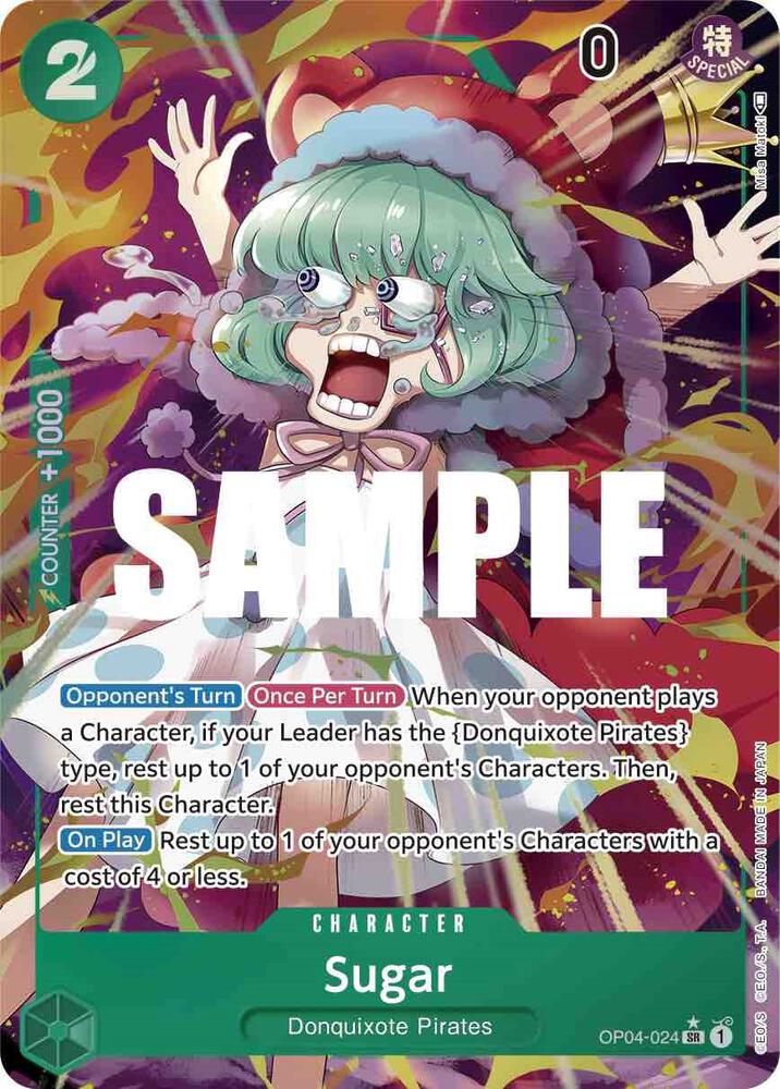 Sugar (Alternate Art) OP04-024 Super Rare Kingdoms of Intrigue NM/M