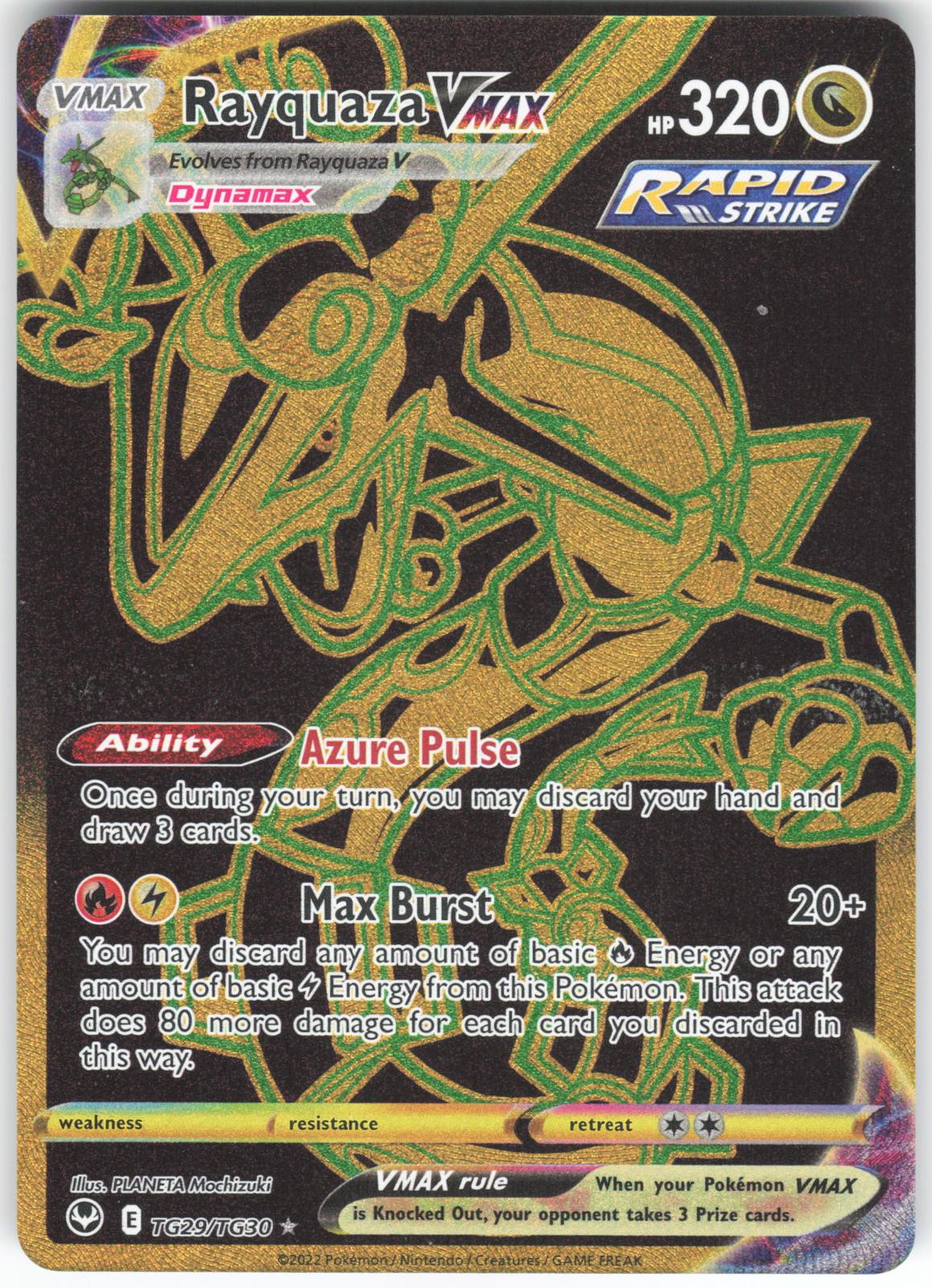 Rayquaza VMAX TG29/TG30 Secret Rare Silver Tempest Trainer Gallery NM/M