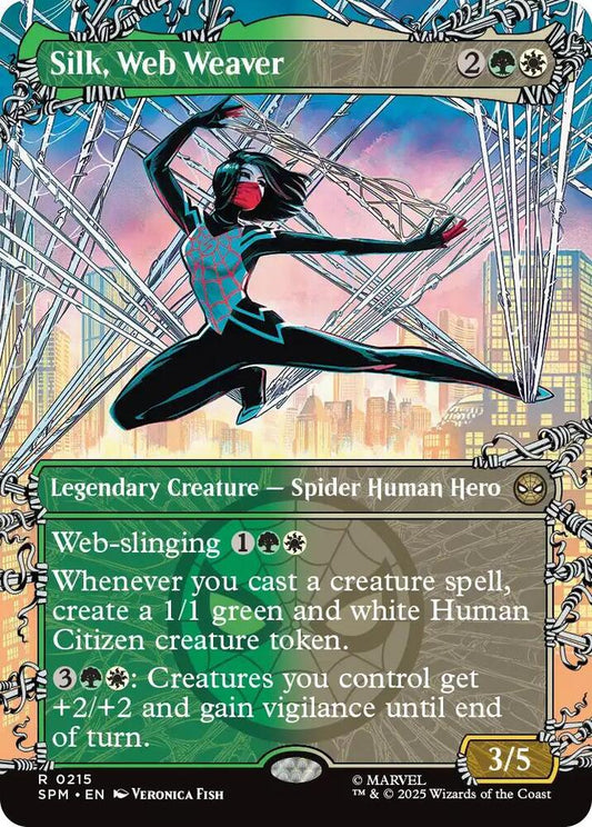 Silk, Web Weaver (Borderless) 215 Rare Marvel's Spider-Man NM/M
