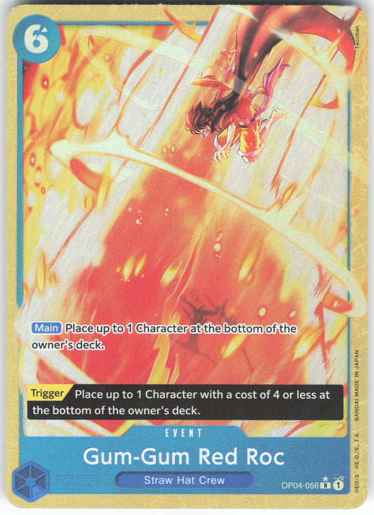 Gum-Gum Red Roc (Alternate Art) R Premium Booster -The Best- OP04-056 NM