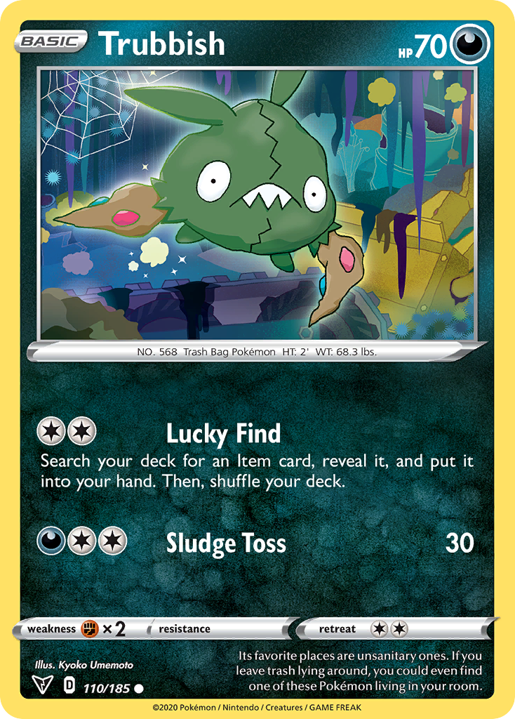 Trubbish 110/185 Common Reverse Holo Vivid Voltage NM/LP