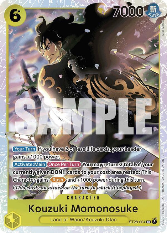 Kouzuki Momonosuke ST28-004 Super Rare Starter Deck 28: GREEN/YELLOW Yamato NM/M