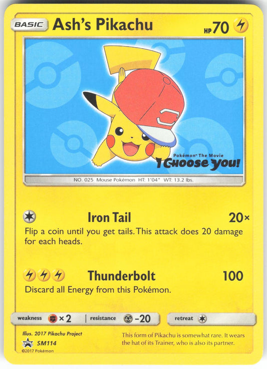 Ash's Pikachu - SM114 Promo Sun & Moon Promo DMG