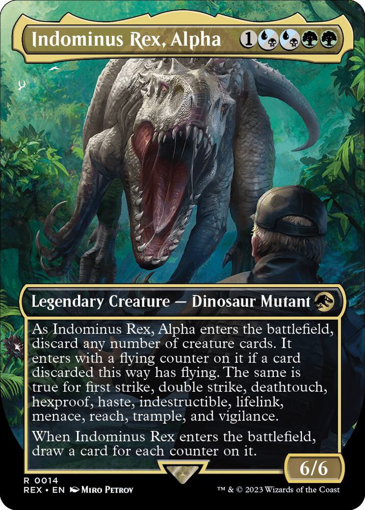 Indominus Rex, Alpha (Borderless) 14 Universes Beyond: Jurassic World Collection Foil NM/M