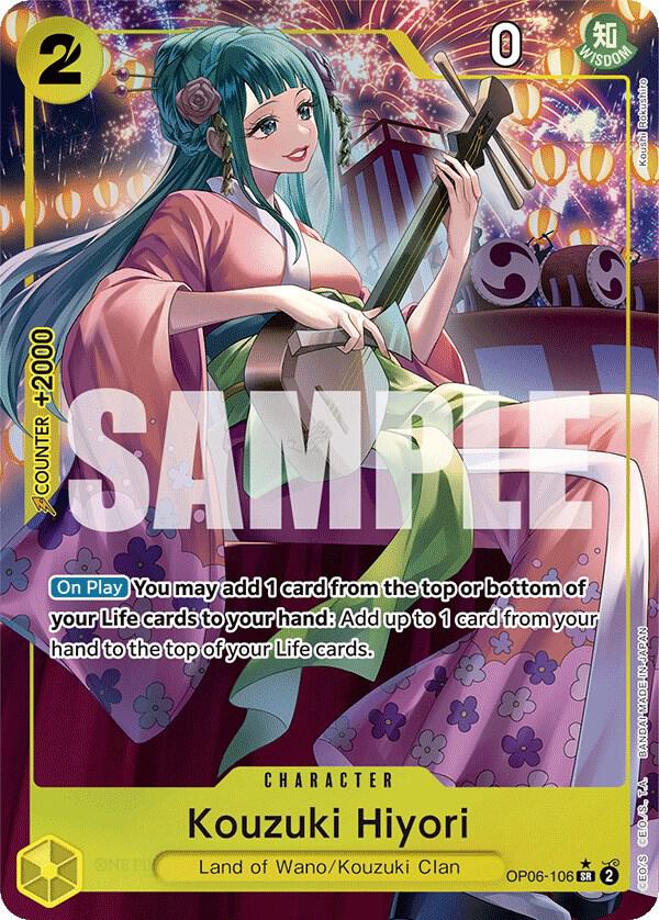 Kouzuki Hiyori (Alternate Art) OP06-106 Foil Wings of the Captain NM/M
