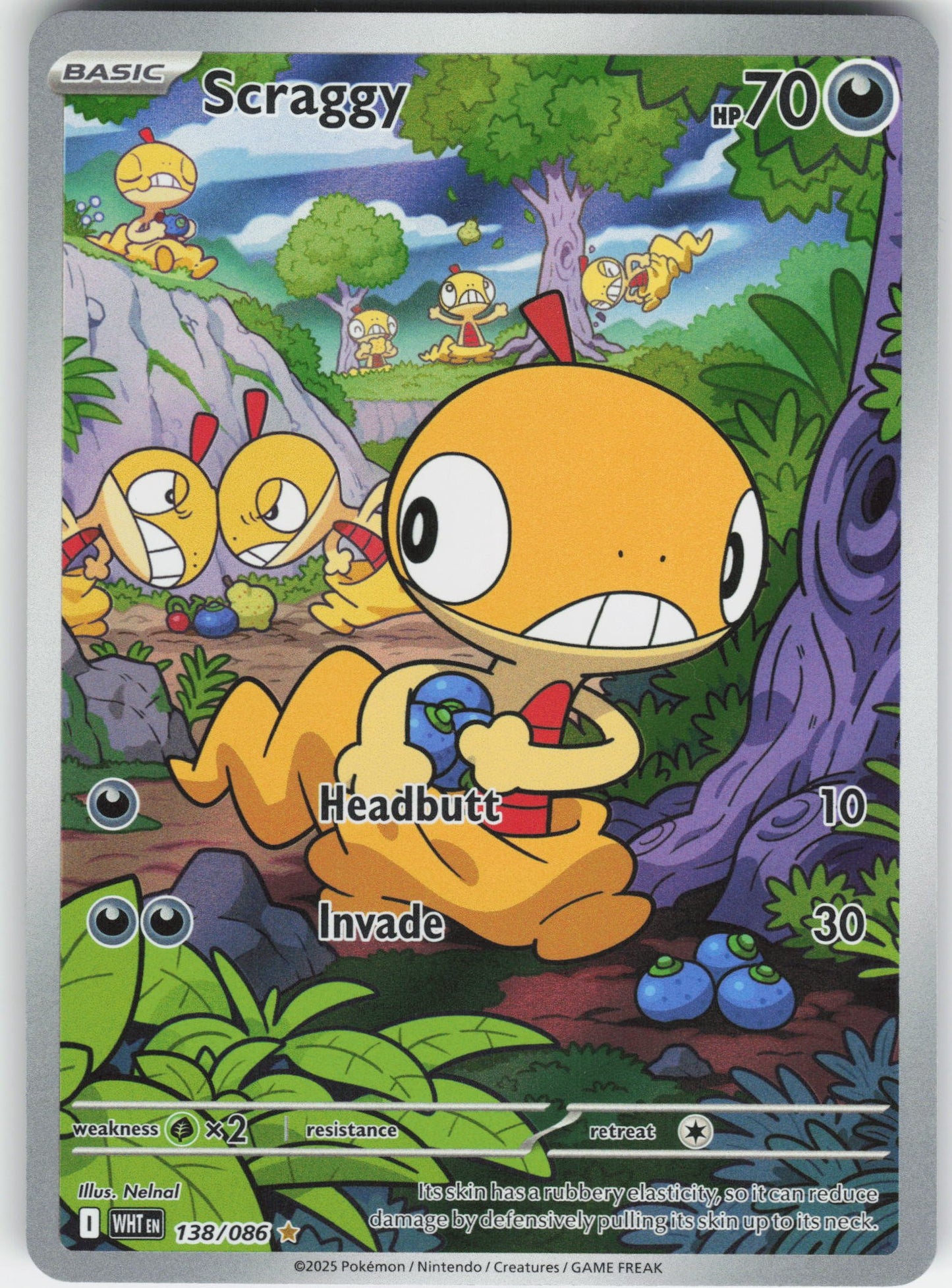 Scraggy - Illustration Rare SV: White Flare 138/086 NM