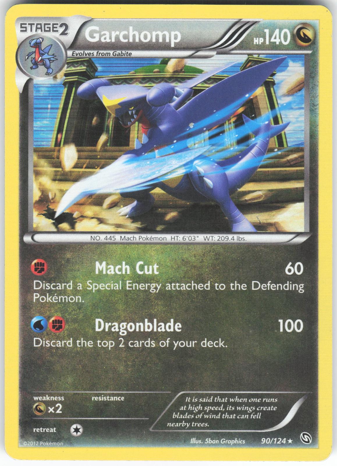 Garchomp 90/124 Rare Dragons Exalted Holo LP