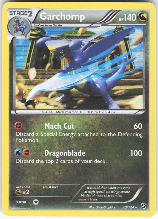 Garchomp 90/124 Rare Dragons Exalted Holo LP