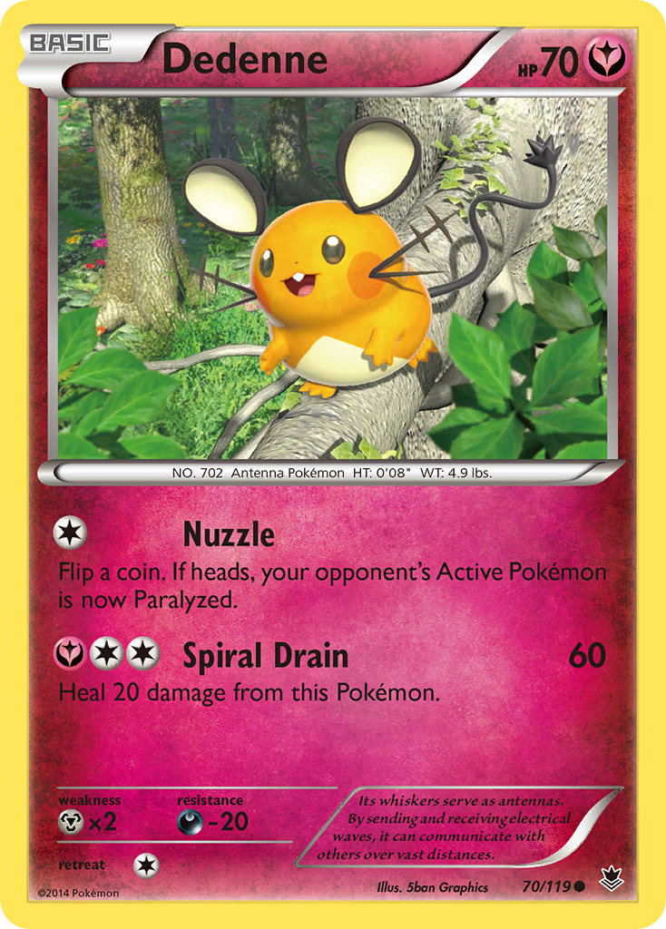 Dedenne 70/119 Common Phantom Forces NM/LP