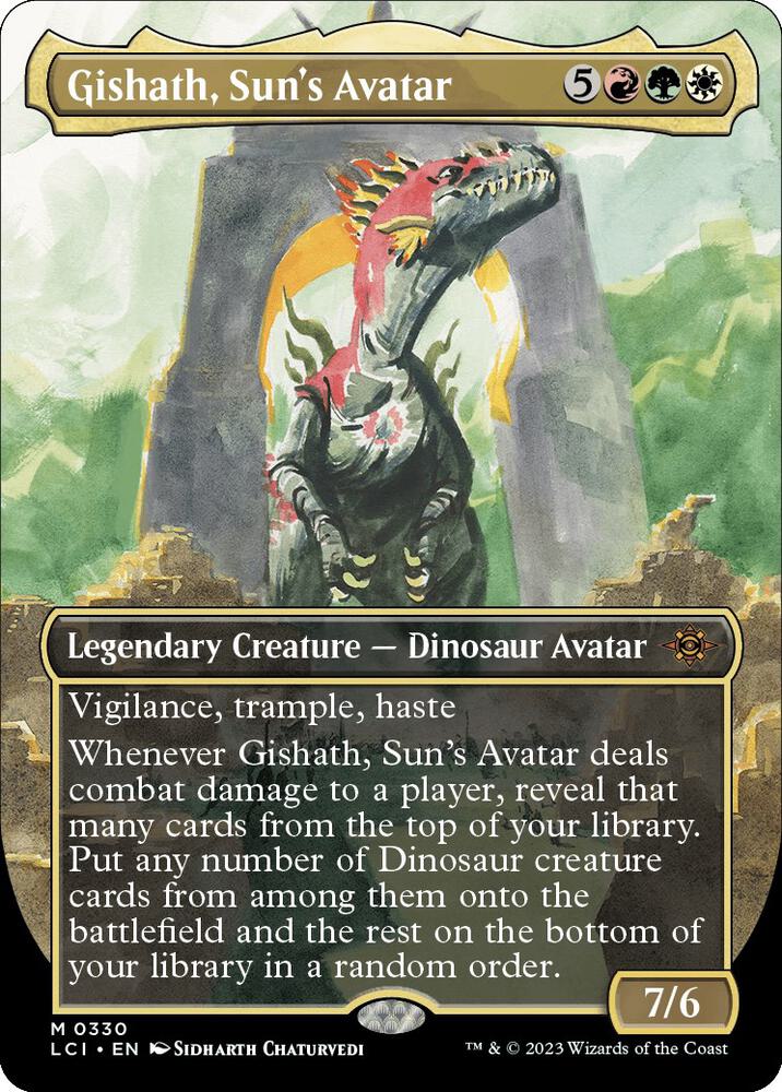 Gishath, Sun's Avatar (Borderless) 330 Mythic The Lost Caverns of Ixalan NM/M