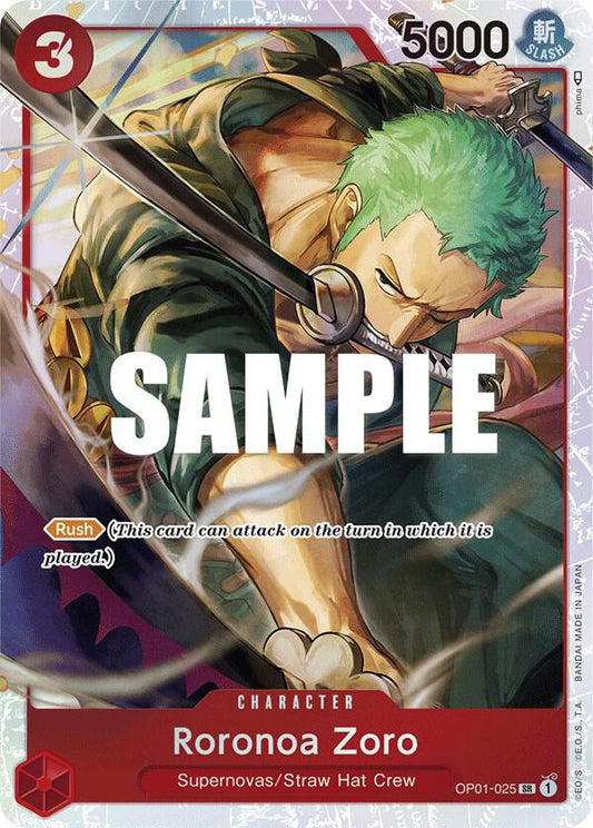 Roronoa Zoro (Ultra Deck: The Three Captains) OP01-025 One Piece Promotion Cards NM/M