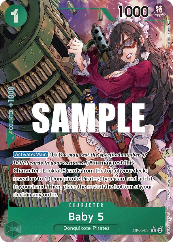 Baby 5 (034) (Alternate Art) OP05-034 Rare Awakening of the New Era NM/M