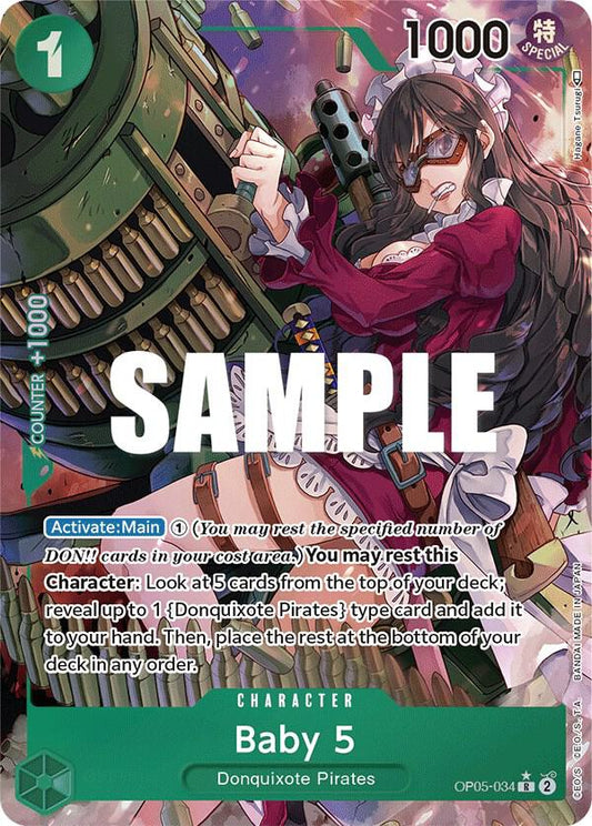 Baby 5 (034) (Alternate Art) OP05-034 Rare Awakening of the New Era NM/M
