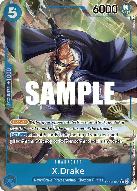 X.Drake (Alternate Art) OP05-055 Rare Awakening of the New Era NM/M