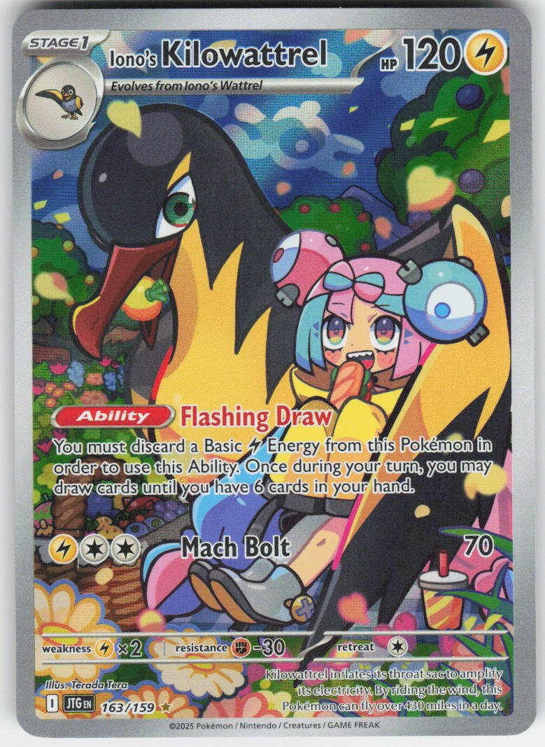 Iono's Kilowattrel - Illustration Rare SV09: Journey Together 163/159 NM
